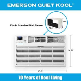 img 1 attached to 🌬️ Emerson Quiet Kool EATC10RSE1T 10,000 BTU 115V Smart Through-The-Wall Air Conditioner with Remote, Wi-Fi, Voice Control - 10000 BTU, White