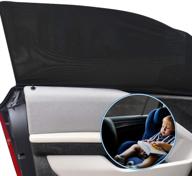 повышенная конфиденциальность и защита с помощью автомобильного шторки на окно: универсальный полный солнечный экран сетчатого типа для заднего пассажира/детей/домашних животных (2 штуки). логотип