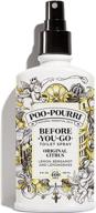 🚽 улучшите свой опыт в ванной с poo-pourri - спрей для унитаза before-you-go с оригинальным цитрусовым ароматом (8 жидких унций) логотип