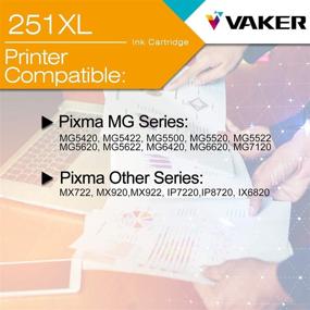 img 3 attached to 🖨️ VAKER Canon CLI-251 XL Inkjet Printer Ink Cartridge Tray Replacement for PIXMA MX922 MX722 MX920 MG7520 MG5520 MG5420 MG7120 MG6320 Printer (9 Pack)