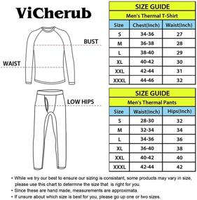 img 1 attached to 👨 ViCherub Men's Thermal Underwear Set with Fleece Lined Base Layer Long Johns - Ultimate Thermals Sets for Men