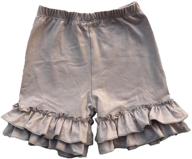 👶 coralup baby girls ruffled cotton shorts: stylish and comfortable (0-8 years) logo