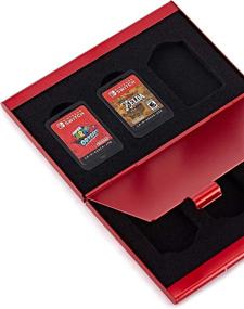 img 2 attached to 🎮 Nintendo Switch Game Card Case - FUNLAB Switch Game Holder with 6 Game Storage, Pokedex Red, Metal