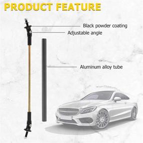 img 1 attached to 🚗 AUXMART 200MM Black Front Splitter Support Rods: Adjustable Bumper Lip Splitter Diffuser Strut Rod Tie Support Bars - Pack of 2, Fit Most Vehicles