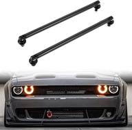 🚗 auxmart 200mm black front splitter support rods: adjustable bumper lip splitter diffuser strut rod tie support bars - pack of 2, fit most vehicles logo