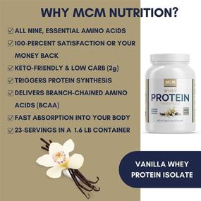 img 3 attached to MCM Nutrition - Low Carb Isolate Whey Protein Powder - Vanilla (1.5 LB) | Fast Absorption, Muscle Building, Delicious Post Workout Protein