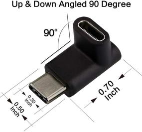 img 1 attached to 🔌 Oxsubor USB C 90 Degree Angled Male to Female Adapter (2PACK) - Enhanced Connectivity for Laptops, Tablets, and Mobile Phones