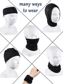 img 1 attached to Модные шарфы для девочек: Повязки для защиты горла, банданы и балаклавы в различных стилях - Идеальный аксессуар