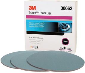 img 2 attached to 🔷 3M Trizact Hookit Foam Disc, 30662, 6 in, P5000, 15 discs per carton, Blue - High-Quality Abrasive Discs for Precision Sanding