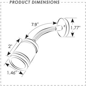 img 3 attached to 🔆 12V RV Светодиодный гусиный читающий светильник с выключателем - профессиональный гибкий настенный светильник для кровати, лодки, яхты, каравана - изысканный 2 пакет (2 длинный-никель)