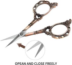 img 2 attached to 🌸 BROSHAN Plum Blossom Embroidery Scissors - Small Stainless Steel Shears for Precision Craft Cutting, Ideal for Home Crochet, Thread Artwork, Needlework Supplies and Accessories