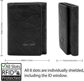 img 3 attached to 👝 RFID Wallet Leather Trifold Western Men's Accessories: Stylish and Secure