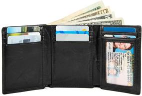 img 2 attached to 👝 RFID Wallet Leather Trifold Western Men's Accessories: Stylish and Secure