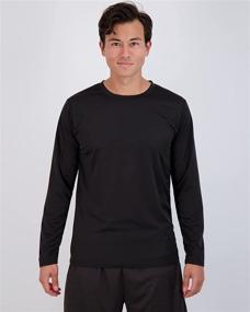 img 3 attached to 👕 3-Pack: Men's Moisture Wicking Performance Long Sleeve T-Shirt with Mesh, UV Sun Protection for Outdoor Activities, Active Athletic Crew Top