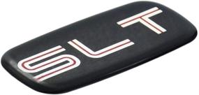 img 3 attached to 🚗 Silver/Black SLT Cab Emblem 3D Badge Nameplate Letter Logo Roof Pillar Replacement for 1995-2007 Yukon Suburban Sierra - Pair Set