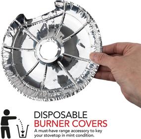 img 2 attached to 🔥 50 Pack of Electric Stove Burner Covers – Disposable Aluminum Foil Bib Liners (6 Inch and 8 Inch Round) | Keep Your Electric Range Stove Clean from Oil and Food Drips