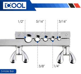 img 1 attached to 🔧 ICOOL Auto Flaring Tool Kit for Brake Line and Tubing, Single & Double Flares, Copper, Aluminum, Soft Steel, Brass, Mechanics Toolbox with Bonus Adapters