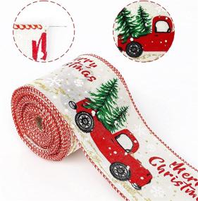 img 3 attached to 🎀 36 Yards of Assorted Plaid Wired Ribbon, including Christmas Wired Ribbon, Buffalo Plaid Ribbon, and Burlap Craft Christmas Tree Ribbon - Perfect for Holiday Parties (2.5" Width x 6 Yards Each)