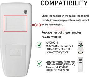 img 2 attached to Ceiling Fan Remote Control for Harbor Breeze Hampton Bay Hunter - Replaces 2AAZPFAN53T FAN-53T L3HFAN11T FAN-11T KUJCE9103 CHQ8BT7030T CHQ7030T UC7030T - Only Remote Control