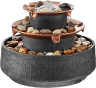 homedics tide relaxation tabletop fountain: soothing grey elegance for tranquil ambiance logo