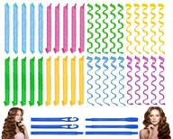 40pcs heatless wave and spiral hair curlers: no heat damage, two styles (16inches) - ideal for women and kids’ short/medium hair logo