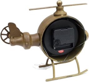 img 1 attached to 🚁 Unique ArtFuzz Helicopter Table Clock - Stylish 9X2.75X7 Timepiece