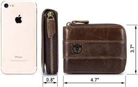 img 3 attached to Classic Vintage Leather Blocking Wallet: The Perfect Blend of Style and Safety