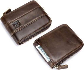 img 2 attached to Classic Vintage Leather Blocking Wallet: The Perfect Blend of Style and Safety