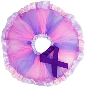 img 2 attached to 🌈 BGFKS Rainbow Layered Hairbow Birthday Skirt for Girls' Clothing