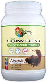 img 4 attached to 🍫 Skinny Jane Skinny Blend - Best Tasting Plant-Based Protein Shake - Vegan Powder - Low Carb and Keto Friendly - Non-GMO - No Soy, Gluten, Dairy, and Egg Free - BCAAs - Chocolate Flavor - 2 Pound
