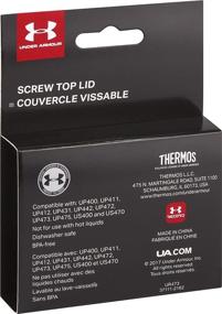 img 1 attached to 🔧 Under Armour Classic Screw Top Replacement Lid for Thermos UR473BK6, 2 x 2, Black