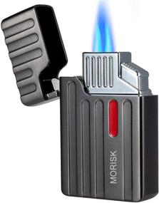 img 4 attached to 🔥 Ultimate Torch Cigar Lighter: Dual Jet Flame, Butane Refillable with Cigar Punch - Perfect for Tobacco Pipes & Cigarettes! Adjustable Flame, Push-Button Ignition