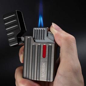 img 2 attached to 🔥 Ultimate Torch Cigar Lighter: Dual Jet Flame, Butane Refillable with Cigar Punch - Perfect for Tobacco Pipes & Cigarettes! Adjustable Flame, Push-Button Ignition