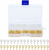 🔩 versatile 800 pcs mini eye pin screws - perfect for diy crafts or jewelry making logo