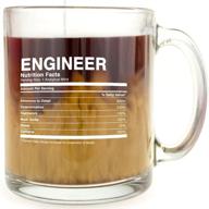 ☕️ nutrition facts glass coffee mug for engineers - affordable gift under $15! logo