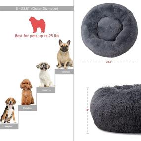 img 2 attached to GDBAE Orthopedic Fluffy Faux Fur Self Warming Washable Pet Bed - Ideal for Small, Medium & Large Dogs, Puppies, and Cats