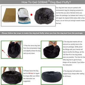 img 1 attached to GDBAE Orthopedic Fluffy Faux Fur Self Warming Washable Pet Bed - Ideal for Small, Medium & Large Dogs, Puppies, and Cats