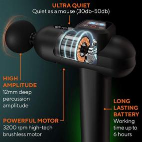 img 3 attached to Cryotex Massage Gun: Back & Neck Deep Tissue Handheld Percussion Massager - 6 Heads for Different Muscles - 20 Speed Options