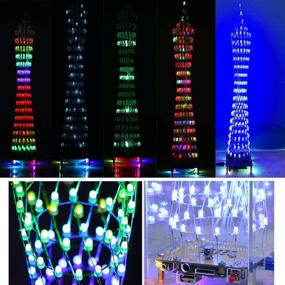 img 2 attached to 🎄 PEMENOL LED Music Light Tower DIY Kit - Colorful RGB with 3D Animation for Christmas, 51 MCU Suit + Remote Control - Ideal for Soldering Practice and SEO