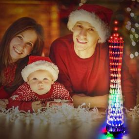 img 3 attached to 🎄 PEMENOL LED Music Light Tower DIY Kit - Colorful RGB with 3D Animation for Christmas, 51 MCU Suit + Remote Control - Ideal for Soldering Practice and SEO