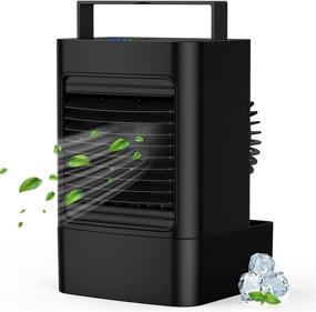 img 4 attached to 🌬️ Stay Cool Anywhere with MOVTIP Portable Air Conditioner Fan - Black: Mini Evaporative Cooler for Personal Space, Home Office, and Bedroom