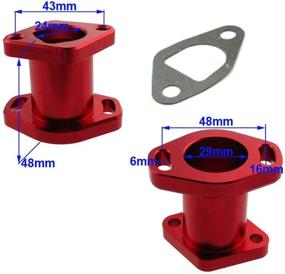 img 3 attached to TC-Motor High Performance Red Intake Pipe Inlet Manifold Gasket Screw for Predator 212cc, Honda GX200, & Chinese OHV Engines – Fits 6.5HP Chinese 196cc Clone Engines, Ideal for Mini Bikes & Go Karts