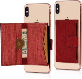 img 4 attached to Держатель карты сотового телефона Stick On Wallet Phone Pocket для IPhone