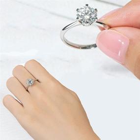 img 3 attached to 💍 "Обручальные кольца с одним камнем из моиссанита Voogme 2.0 карат для женщин, на помолвку и свадьбу