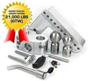 img 3 attached to 🚗 Weigh Safe WS6-3-SET: 6" Drop Hitch, 3" Receiver – Adjustable Aluminum Trailer Hitch with Scale, 21,000 lbs GTW - Includes 2 Stainless Steel Balls, Key Lock and Receiver Pin