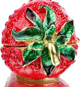 img 2 attached to Adorable Handmade Red Strawberry Trinket Box for Girls and Women