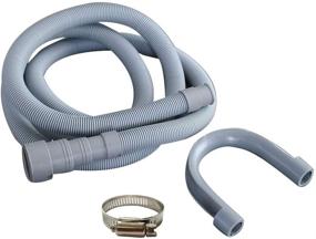 img 4 attached to 🚿 Versatile 6ft Washing Machine Drain Hose + Universal Dishwasher Hose with Clamp - Ideal for 1-1/2 Inch Drain Outlets Extension