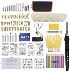 img 4 attached to SuMuuhYou 128Pcs Wood Burning Kit: Ultimate Temperature Control for Beginner and Pro Artisans - Ideal for Carving, Soldering, and Embossing