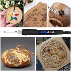 img 2 attached to SuMuuhYou 128Pcs Wood Burning Kit: Ultimate Temperature Control for Beginner and Pro Artisans - Ideal for Carving, Soldering, and Embossing