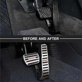 img 3 attached to 🏎️ NYZAUTO Golf 6 CC Scirocco Tiguan Non-Slip Foot Pedal Pads: Aluminum Brake and Accelerator Pedal Covers, No Drilling Required